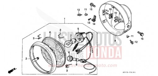 HEADLIGHT (EXCEPT XL125SZ,A,B,C-CM) XL125SC de 1982